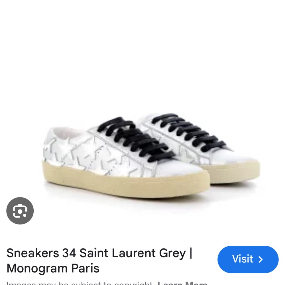 SAINT LAURENT STAR SNEAKER SIZE 39 - Picture 3 of 7